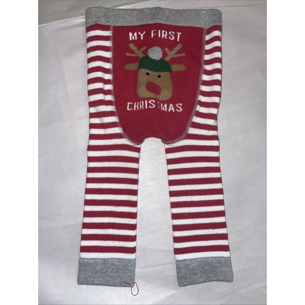 Baby Leggings Winter Christmas (My First) Reindeer 6-12 Months Mud pie